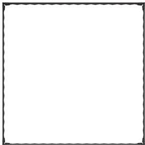 vidaXL Περίγραμμα γκαζόν 100 x 100 x 20 cm Ατσάλι Μαύρο