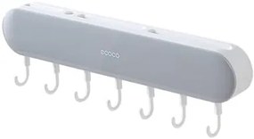 ECOCO κρεμάστρα κουζίνας E2027 με 7 γάντζους, 3.8x6x30cm, γκρι