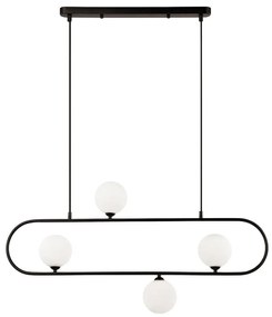 Φωτιστικό Οροφής - Ράγα Fancy 4229800 Black Viokef Metal, Glass
