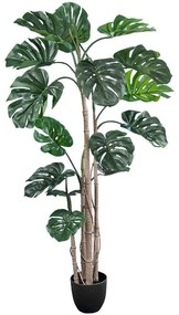 Τεχνητό Δέντρο Monstera 20006 Φ80x150cm Green-Beige Globostar Πολυαιθυλένιο,Ύφασμα