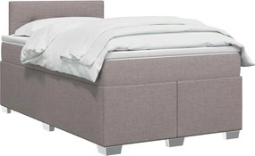 vidaXL Κρεβάτι box spring με στρώμα Taupe 120 x 200 cm Ύφασμα