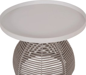 ΣΕΤ ΣΑΛΟΝΙ 5ΤΜΧ DRISCOLL ΗM6473.02 IVORY ΑΛΟΥΜΙΝΙΟ--ΜΠΕΖ ΣΧΟΙΝΙ &amp; OLEFIN ΥΦΑΣΜΑ