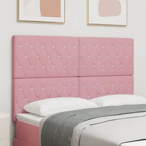 vidaXL Κεφαλάρι Ροζ 140 cm με Κρυστάλλινο Κουμπί Tufted