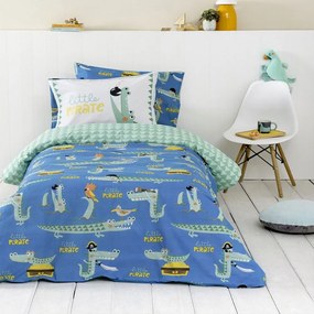 Σεντόνια Παιδικά Little Pirate (Σετ 3τμχ) Blue-Green Nima Single 170x255cm 100% Cotton