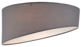 Φωτιστικό Οροφής Textile &amp; Crystal AD8030PG Grey Metal, Fabric