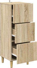vidaXL Ντουλάπι με Συρτάρια Sonoma Δρυς 33 x 34,5 x 90 εκ