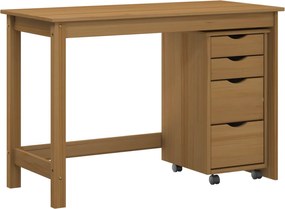 vidaXL Σετ Γραφείου και Κινητού Ντουλαπιού MOSS 2 pcs Μέλι Καφέ