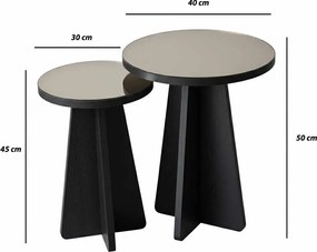 Side Table Set Luna - Black Black
Bronze