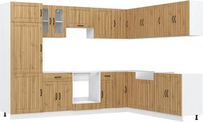 vidaXL Σετ Ντουλάπια Κουζίνας 14 τεμ. Lucca Αρτισιανή Δρυς Επεξ. Ξύλο