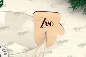 Σετ των 2 Intra απο ξύλο plywood 3mm-4mm πάχος Χριστουγεννιάτικη διακόσμηση γυαλιού με λέιζερ Δίασταση 15x15 cm INTRAFABR-109276045