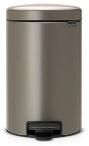 Brabantia 649027 Κάδος Απορριμμάτων με πεντάλ 12L, Platinum