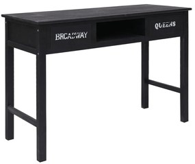 Τραπέζι Κονσόλα Μαύρο 110 x 45 x 76 εκ. Ξύλινο - Μαύρο