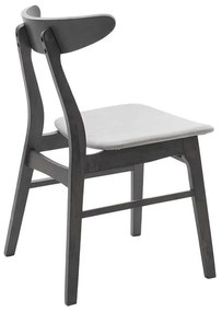 Καρέκλα Orlean pakoworld ξύλο rubber wood rustic grey-ύφασμα γκρι