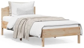 vidaXL Σκελετός Κρεβατιού Χωρίς Στρώμα 100x200 εκ. Μασίφ Πεύκο
