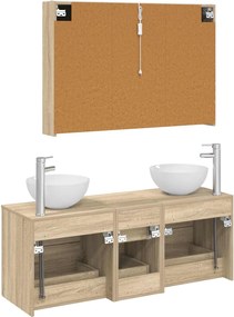 vidaXL Σετ Επίπλων Μπάνιου 4 pcs Sonoma Δρυς