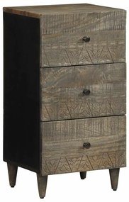 Sideboard 40x33x75 cm μασίφ ξύλο Mango - Μαύρο