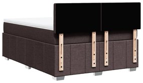 ΚΡΕΒΑΤΙ BOXSPRING ΜΕ ΣΤΡΩΜΑ ΣΚΟΥΡΟ ΚΑΦΕ 160X200 ΕΚ ΥΦΑΣΜΑΤΙΝΟ 3289436