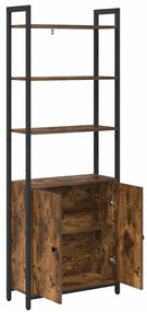 vidaXL Βιβλιοθήκη Καπνιστό Δρύς 60 x 24 x 161 εκ Επεξεργασμένο ξύλο