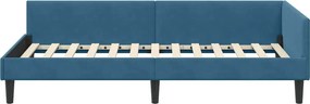 vidaXL Κρεβάτι Γωνίας Μπλε 100 x 200 cm Βελούδο