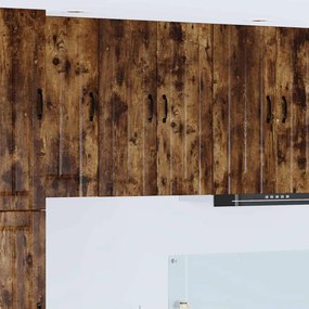 vidaXL Κρεμαστό ντουλάπι κουζίνας 2 pcs Καπνιστό Δρύς 30 x 31 x 80 εκ.