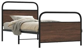 vidaXL Πλαίσιο Κρεβατιού Χωρ. Στρώμα Καφέ Δρυς 90x200 εκ Επεξ. Ξύλο