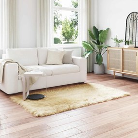 vidaXL Χαλί από τεχνητό πρόβειο δέρμα TAFALLA Κρεμ 140 x 200 cm