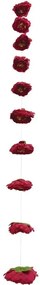 Τεχνητή Γιρλάντα Παιώνια 00-23838-10-7 Φ11x180cm Red Marhome Ύφασμα,Πλαστικό