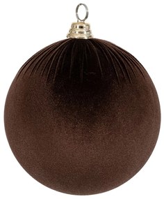 Χριστουγεννιάτικη Μπάλα Βελούδινη Καφέ 25εκ. iliadis 90619
