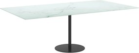 vidaXL Επιφάνεια Τραπεζιού Λευκή 120x65εκ 8χιλ Ψημ. Γυαλί Μαρμ. Σχέδιο