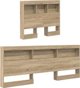 vidaXL Κεφαλάρι Αποθήκης με ράφι Δρύς Sonoma 90 cm Επεξεργασμένο ξύλο