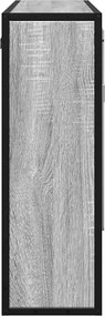 vidaXL Ντουλάπι καθρέφτη μπάνιου Γκρι Sonoma 65x20x60 cm