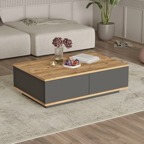 Τραπεζάκι Σαλονιού Atlantic Πεύκο / Ανθρακί DRAFEPU 90x60x28.6