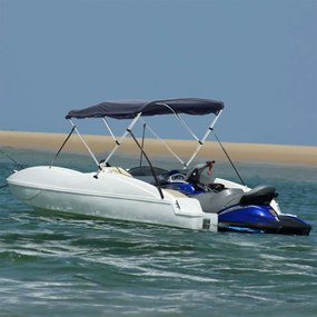 vidaXL Τέντα Σκάφους με 3 Αψίδες Τοιχώματα 183x(154-167)x137 εκ.