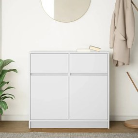 vidaXL Συρταριέρα με Συρτάρια Λευκή 80x34x76 εκ. από Επεξ. Ξύλο