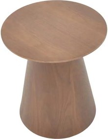 Βοηθητικό τραπέζι Kayano pakoworld καρυδί mdf Φ45x50εκ