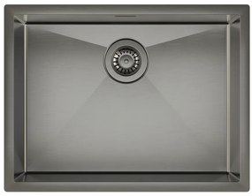 Helika Nova 100L Υποκαθήμενος Ανοξείδωτος Νεροχύτης 59x45mm PVD Graphite