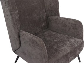 Πολυθρόνα ArteLibre NORA Γκρι Ύφασμα/Μέταλλο 100x80x89cm