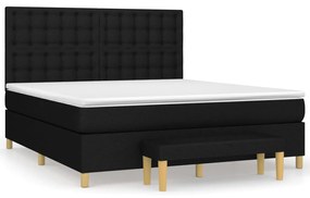 ΚΡΕΒΑΤΙ BOXSPRING ΜΕ ΣΤΡΩΜΑ ΜΑΥΡΟ 160X200 ΕΚ. ΥΦΑΣΜΑΤΙΝΟ 3137487