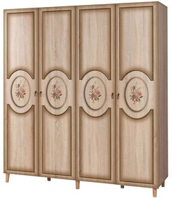 Ντουλάπα Τετράφυλλη Imaj 863SPH4224 180x52x192cm Multi-Oak Four Door