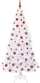 vidaXL Τεχνητό Χριστουγεννιάτικο Δέντρο Λευκό 180 cm PVC και Ατσάλι