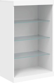 vidaXL Μπουφέδες με Φώτα LED 3 τεμ. Λευκοί από Επεξεργασμένο Ξύλο