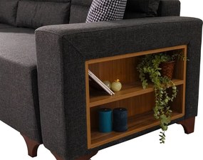 Corner Sofa-Bed Tloft Mini - Anthracite Anthracite