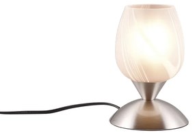 Πορτατίφ 12xH18cm 1xE14 Λευκό Καπέλο Βάση Νίκελ Ματ Trio Lighting Cup II R59441001