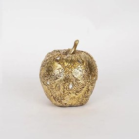 Διακοσμητικό Μήλο 752-28527 12,5x12,5x14cm Gold Estheti Home Πολυρεσίνη