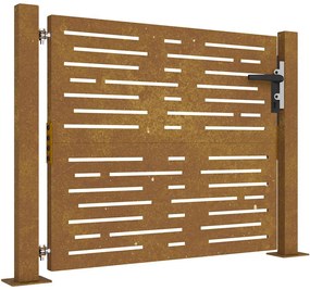 vidaXL Πόρτα Κήπου Τετράγωνη 100x100 εκ. από Ατσάλι Corten