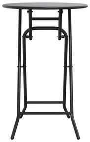 vidaXL Τραπέζι Κήπου Ανθρακί  Αναδιπλούμενο Ø50 x 72 cm ΣSteel