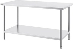 VEVOR Stainless Steel Work Prep Table Commercial Worktable Food Prep 30x60x34in