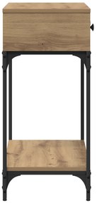 vidaXL Τραπέζι Κονσόλας Μασίφ Δρυς 75x34.5x75 εκ. Επεξεργασμένο Ξύλο