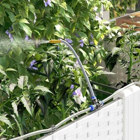 vidaXL Ζαρντινιέρες κήπου Λευκό 80 x 40 x 142 cm Ατσάλι