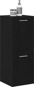 vidaXL Ντουλάπι Μπάνιου Μαύρη Οξυά 30 x 30 x 80 cm Επεξεργασμένο ξύλο
